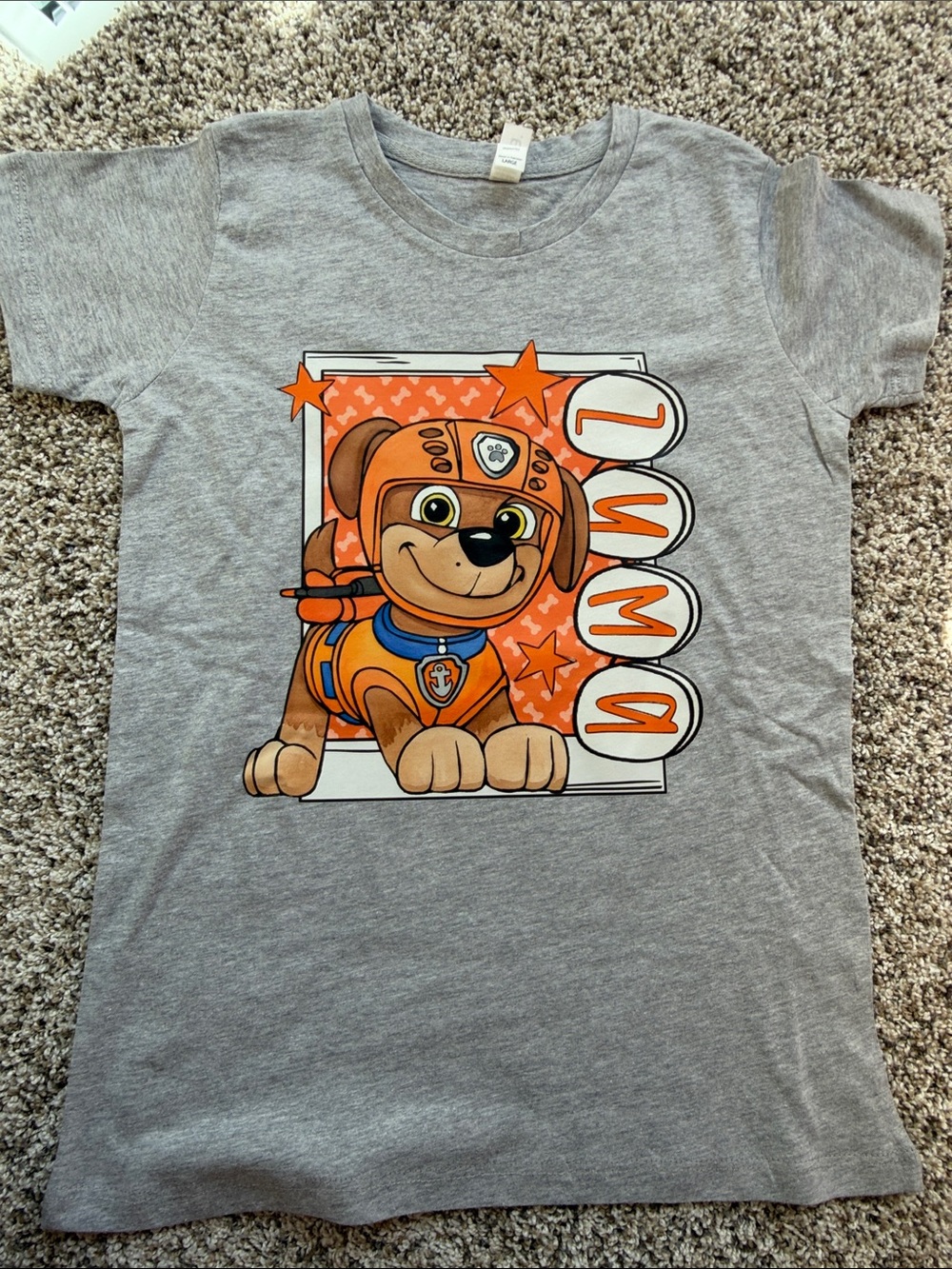 Paw Patrol girls fit tee - Zuma - Playful Graphic Short Sleeve size youth large